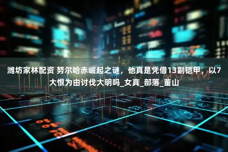 潍坊家林配资 努尔哈赤崛起之谜，他真是凭借13副铠甲，以7大恨为由讨伐大明吗_女真_部落_董山